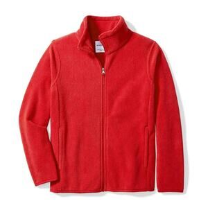 Boys Size XS 4-5 Red Full-Zip Fleece Jacket – Warm & Cozy Outdoor Layer
